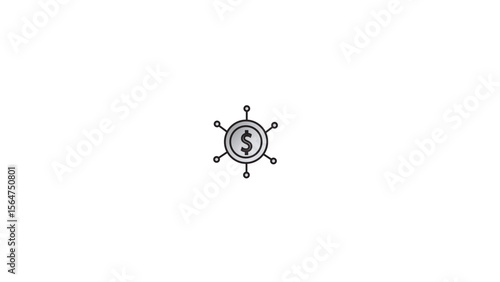  Dollar sign icon. USD currency symbol.dollar money icon, currency symbol on white background