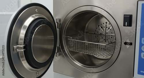 Autoclave: Medical Sterilizer Machine - Open Chamber, Stainless Steel, Cleanliness, Lab Equipment, Hygiene, Instrument Sanitization