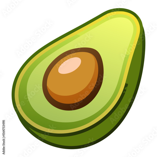 Whole Avocado Isolated on Transparent White Background – Fresh Organic Fruit