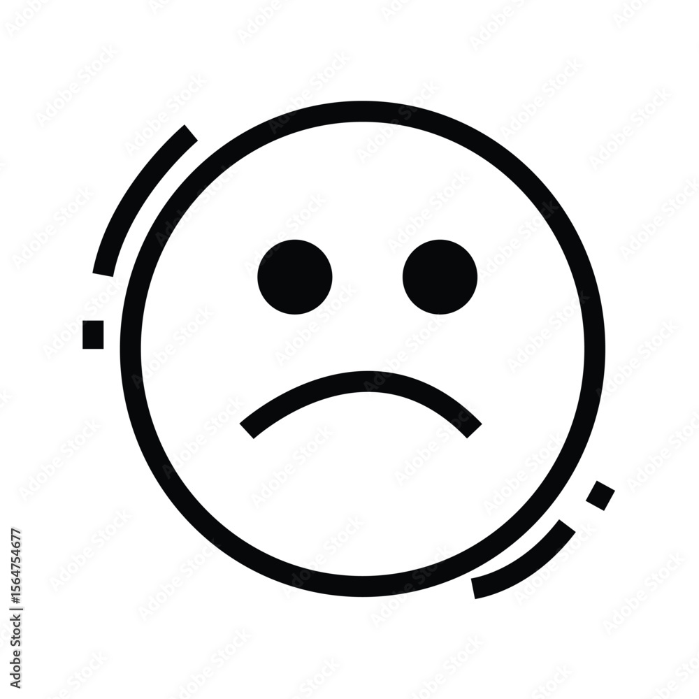 Fototapeta premium Sad face icon
