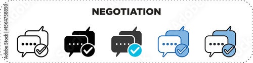Negotiation Icon Pack Line Glyph