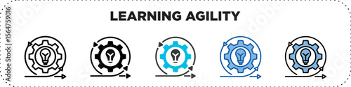 Learning Agility Icon Pack Line Glyph