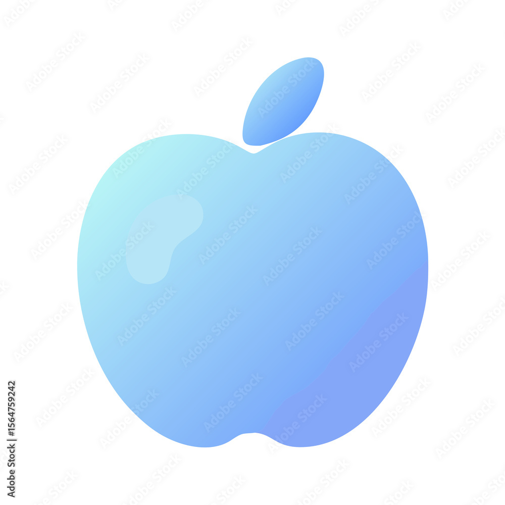 apple on blue background apple on blue background