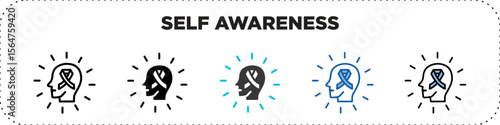 Self Awareness Icon Pack Line Glyph