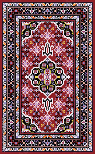 traditional thai art This small rug vector pattern is perfect for decorating your dollhouse or room. The inspiration for this small rug came from a photo of a life-size antique Persian rug. Available 