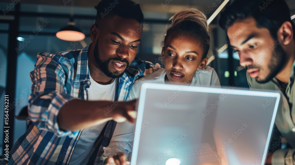 custom made wallpaper toronto digitalA multicultural team working together on a laptop in a sleek