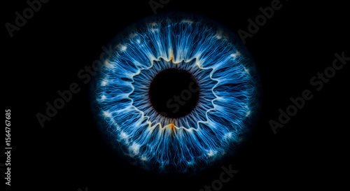 Captivating Iris: A Macro View of Stunning Blue Eye Detail - Vision, Anatomy, and the Beauty of Human Eyes