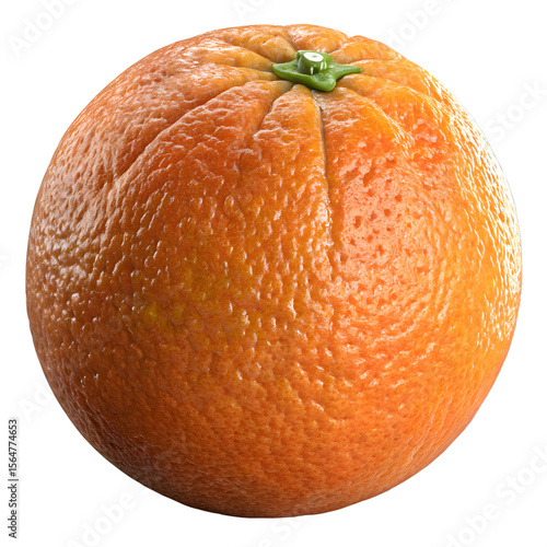 A vibrant, juicy orange, isolated to emphasize its texture and color