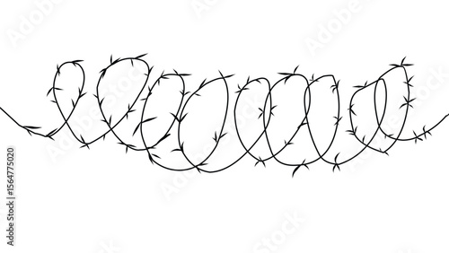 barbed wire illustration design vector.eps