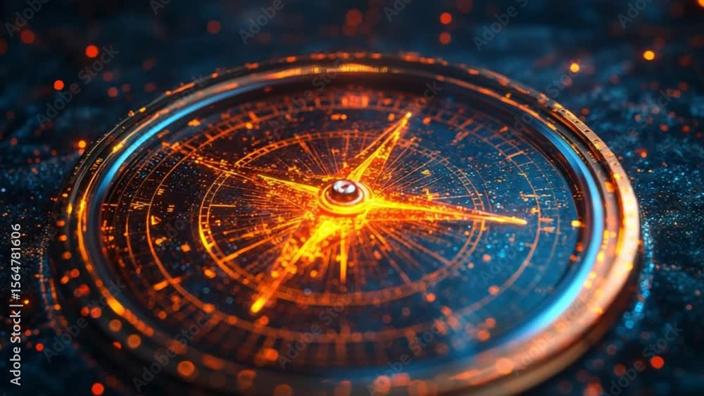 custom made wallpaper toronto digitalGolden Compass on Dark Background: A Symbol of Navigation, Guidance and Exploration