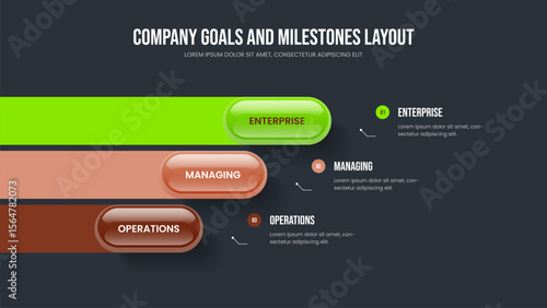 Sales Proposal Three Option Diagram Frame Template. Digital Showcase Presentation Design Vector Illustration. Business Analysis 3 Element Infographic Slide Layout.