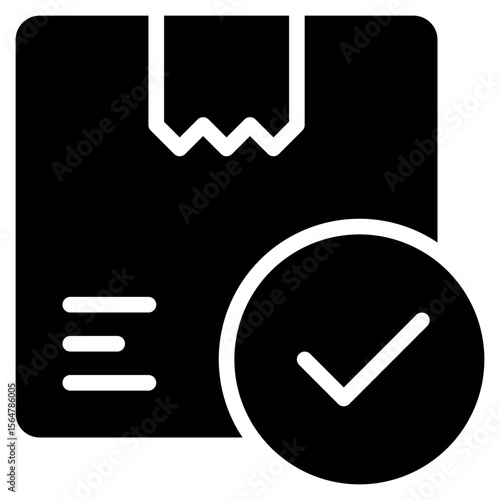 Delivered Icon, Glyph style icon vector illustration, Suitable for website, mobile app, print, presentation, infographic and any other project.
