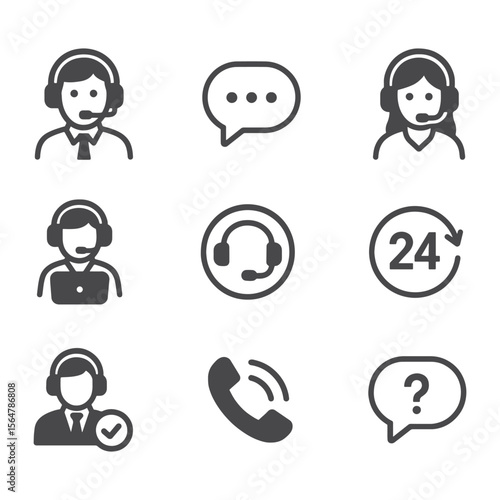 Customer Service Icon Set collection