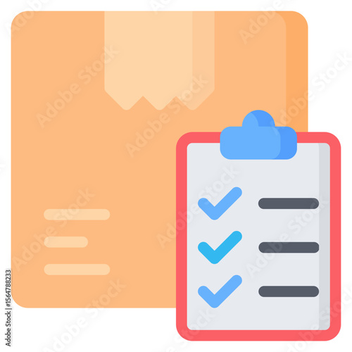 Delivery List Icon, Flat style icon vector illustration, Suitable for website, mobile app, print, presentation, infographic and any other project.