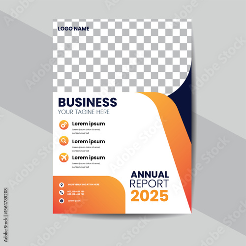 Business Annual Report: a professional, clean and modern business annual report template. It features a sophisticated design, with a clean layout, vibrant colors.