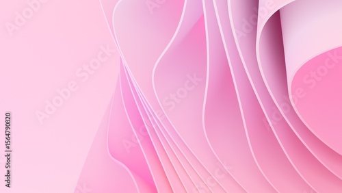 Photos Abstract wavy curved 3d render