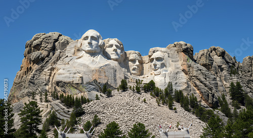 Mount Rushmore Majesty: Presidents Carved in Stone, South Dakota Landmark, American History & Patriotic Travel Destination