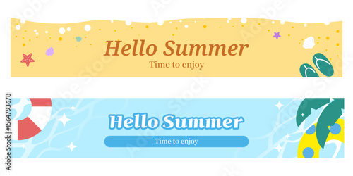 Photography Summer ocean illustration banner