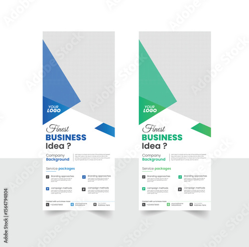 Great business roll-up banner design, print banner, template.