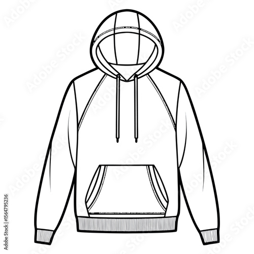 Black and white hooded sweatshirt with pocket hoodie