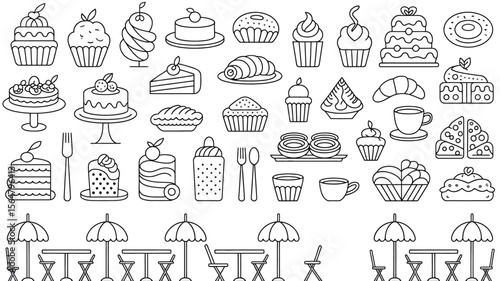 Sweet treats and cafe settings cake cupcake