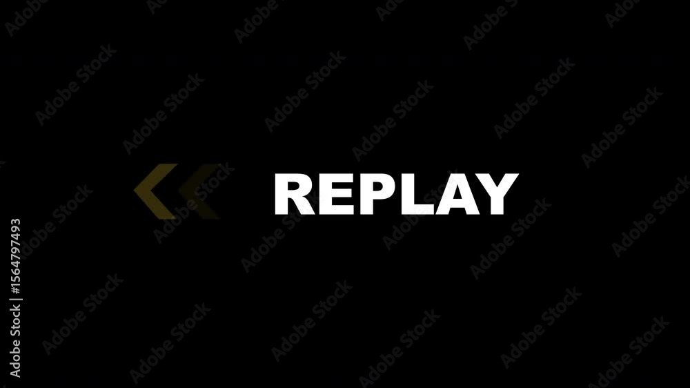 Replay Sign Icon Animation Templates On Black Background Replay Sign Icon Animation Templates On Black Background