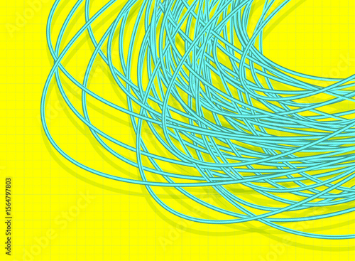 青い線が絡み合う抽象的な背景