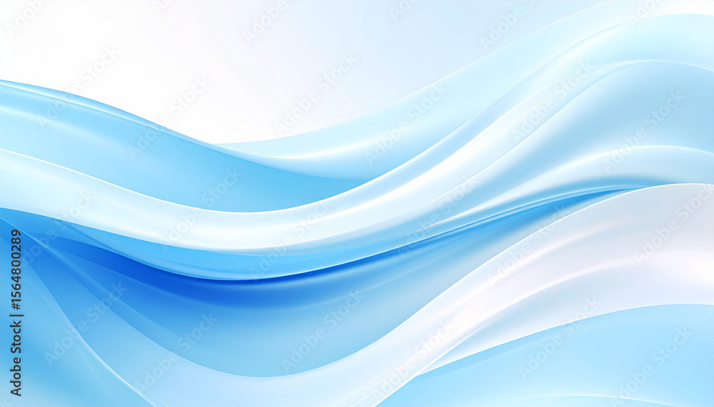Fototapeta premium 淡いブルーと白のグラデーションで描かれた揺れる水面の幻想テクスチャ – Dreamy Abstract Water Surface with Soft Blue and White Gradient