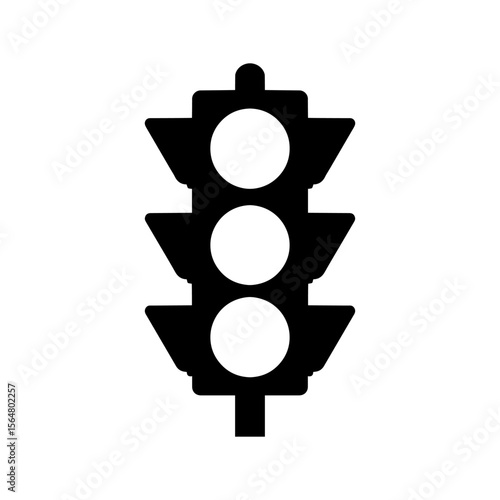 Traffic light silhouette vector flat illustration design.
