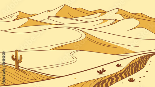 Desert landscape with dunes