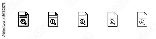 Annuity due icon thin line outline set or collection
