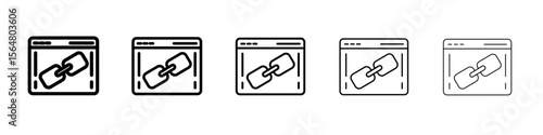 backlink icon thin line outline set or collection