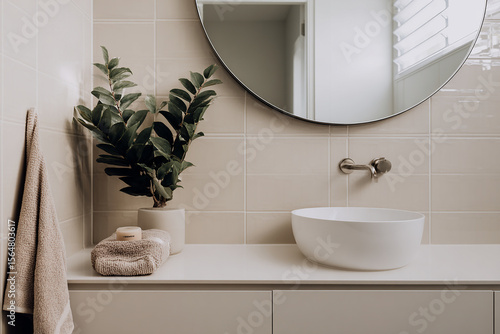 Wallpaper Mural Minimal modern and clean bathroom counter Torontodigital.ca