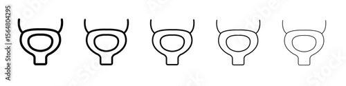 Bladder flush icon thin line outline set or collection