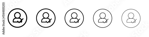candidate icon thin line outline set or collection