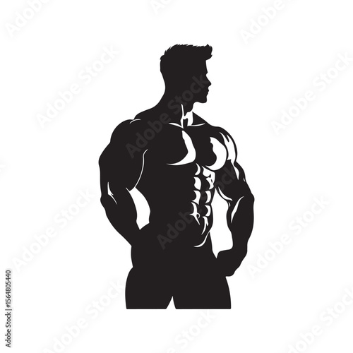 Body Builder Workout Silhouette Set