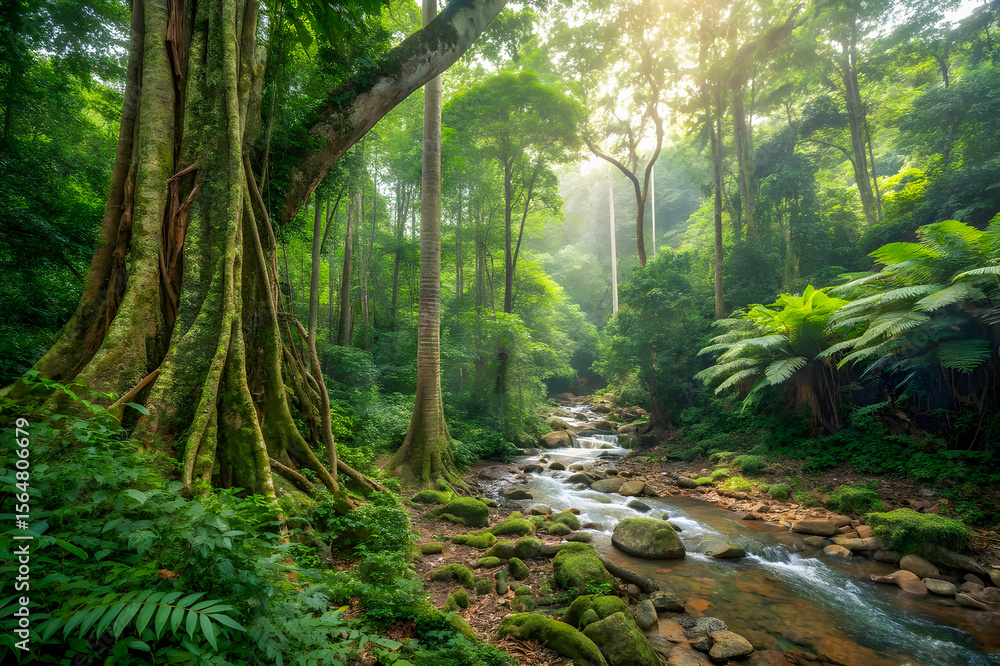 Obraz premium morning in the forest