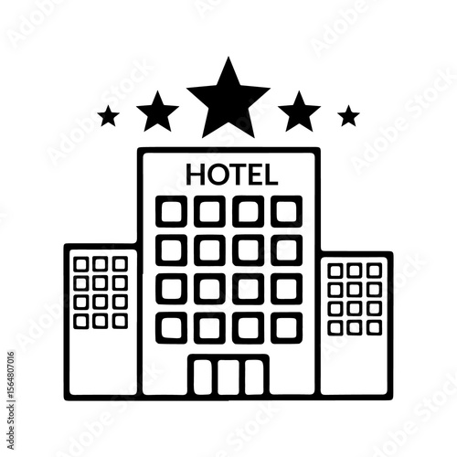 Luxury Hotel Icon Five-Star Accommodation, Elegant Design, Premium Stay