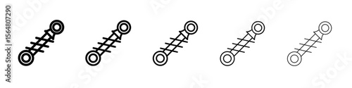 damper icon thin line outline set or collection