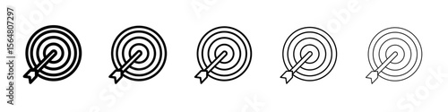 darts icon thin line outline set or collection