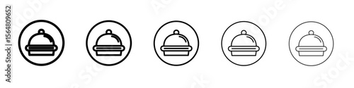 Food and restaurant icon thin line outline set or collection