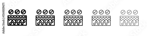 for all skin types icon thin line outline set or collection