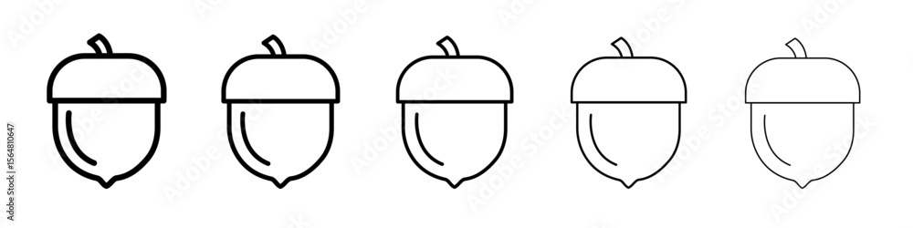 Obraz premium Hazelnut icon thin line outline set or collection