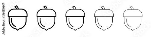 Hazelnut icon thin line outline set or collection