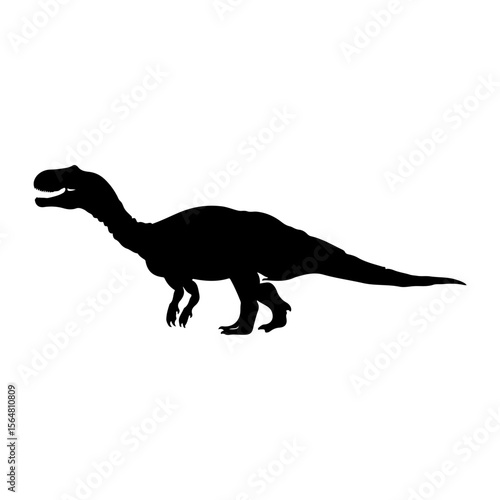 Dinosaur Silhouette Clipart White Background