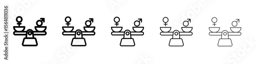 Hormone imbalance icon thin line outline set or collection