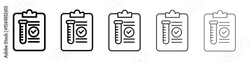 Medical test icon thin line outline set or collection