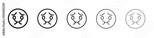 Nausea icon thin line outline set or collection