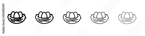 Nest icon thin line outline set or collection