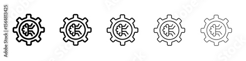 NLP icon thin line outline set or collection